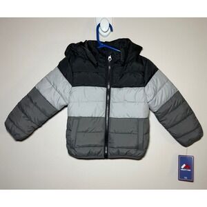 NWT Mighty Mac Toddler Boys 2T Dark Smoke Gray Puffer Coat